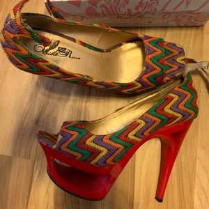Multi color heels